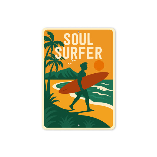 Soul Surfer Beach Surfing Sign