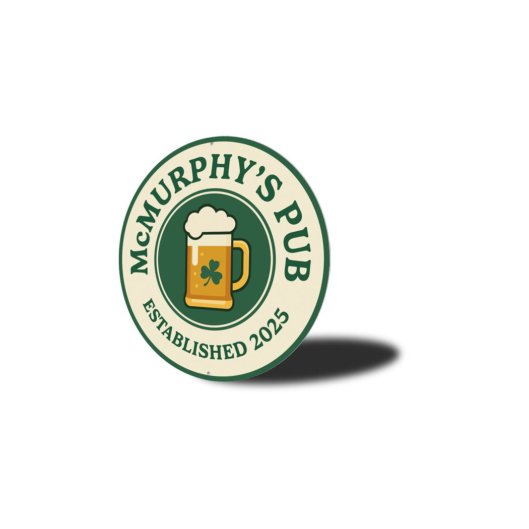 Personalized Pub Established St Patricks Day Sign