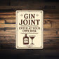 Gin Joint Enter at Your Own Risk Humorous Bar Sign