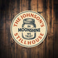 In Moonshine We Trust Round Rustic Aluminum Sign
