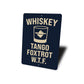 Whiskey Tango Foxtrot W.T.F. Funny Bar Sign