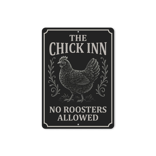 The Chick Inn Farmhouse Sign - Funny Chicken Coop Art