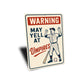 Funny Umpire Warning Sign - Baseball Fan Cave Decor
