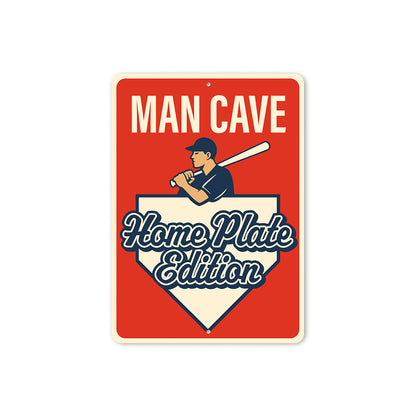 Baseball Lover's Man Cave Sign Home Plate Sign