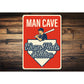 Baseball Lover's Man Cave Sign Home Plate Sign