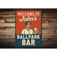 Personalized Ballpark Bar Aluminum Wall Art Sign