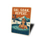 Ski Soak Repeat - Rustic Lodge Metal Wall Art Decor