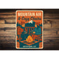 Vintage 'Mountain Air & Cozy Chairs' Keystone Co Metal Sign