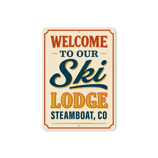 Vintage Lodge Welcome Sign - Steamboat Colorado Decor