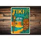 Vintage Tiki Time All the Time Aluminum Bar Sign
