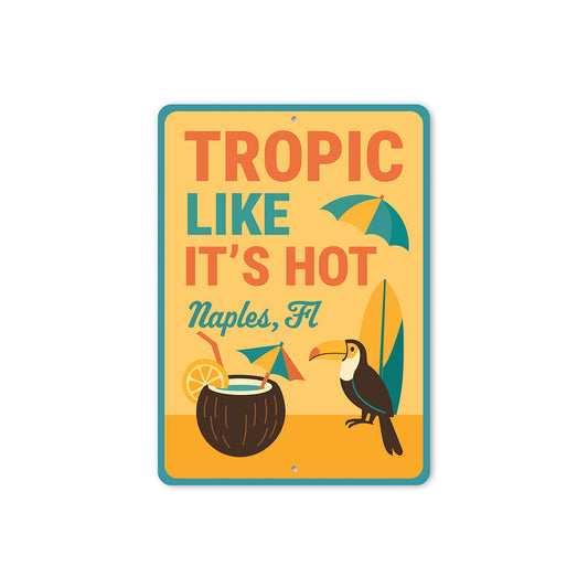 Retro Tropical Metal Wall Art Tropic Like It's Hot Decor