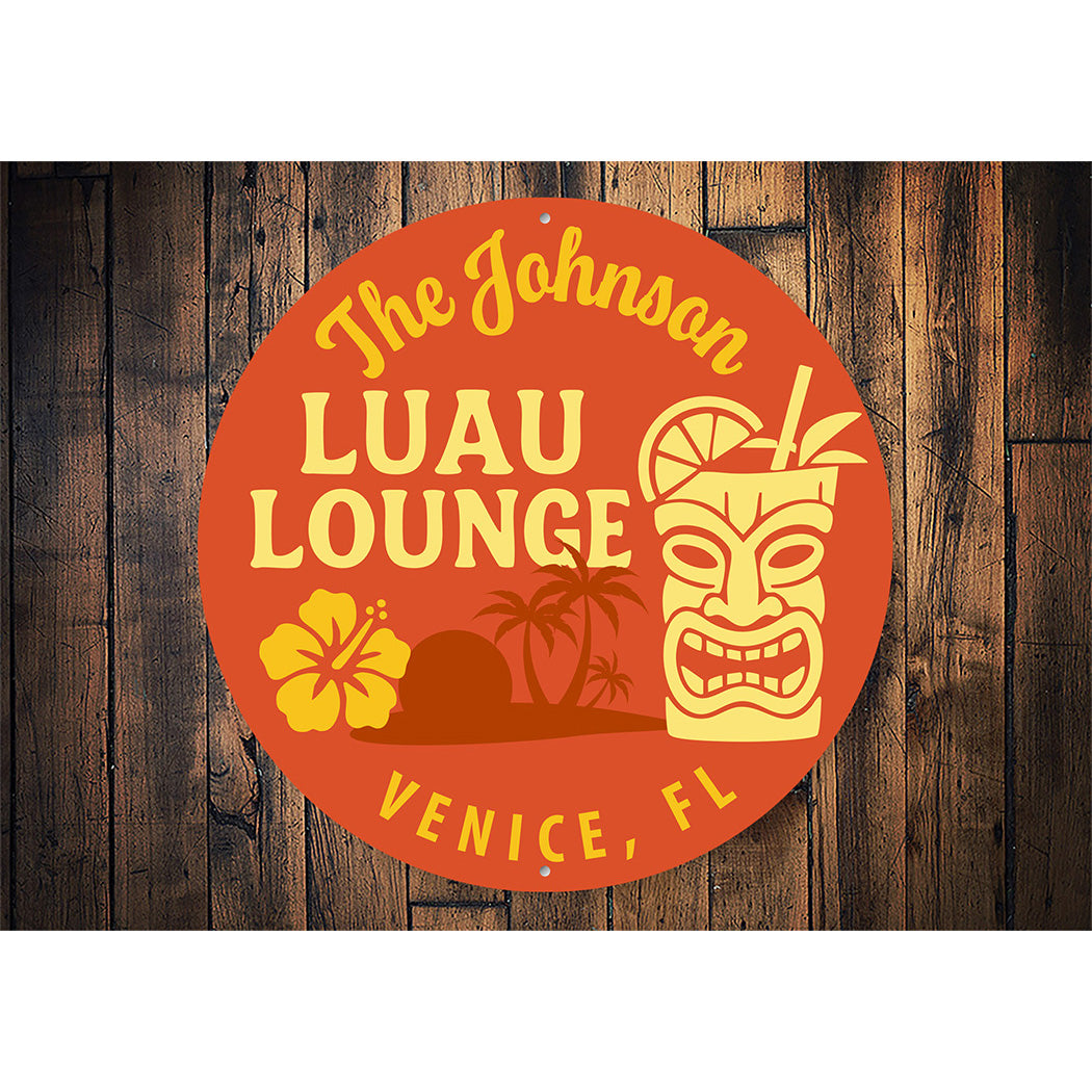 Retro Tiki Bar Sign Custom Luau Lounge Decor