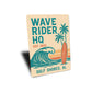 Retro Beach Surf Sign Wave Rider HQ Gulf Shores Decor