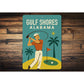 Vintage Gulf Shores Alabama Aluminum Beach Sign