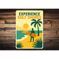Retro Coastal Metal Sign Experience Gulf Shores Decor