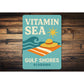 Retro Beach Metal Sign Vitamin Sea Gulf Shores Decor