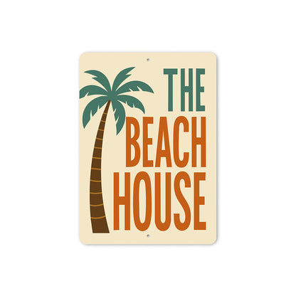 Retro Beach House Metal Wall Decor Coastal Sign