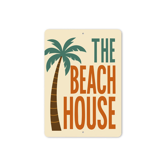 Retro Beach House Metal Wall Decor Coastal Sign
