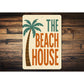 Retro Beach House Metal Wall Decor Coastal Sign