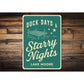 Rustic Lake Metal Sign Dock Days Starry Nights Lake Moore