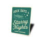 Rustic Lake Metal Sign Dock Days Starry Nights Lake Moore