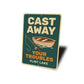 Rustic Lake Metal Sign Cast Away Troubles Flint Lake Decor
