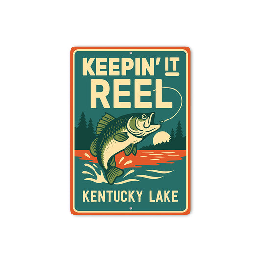 Rustic Lake Metal Sign Keepin' It Reed Kentucky Lake Decor