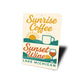 Coffee & Wine Lakeside Sign Lake Michigan Sunrise Sunset