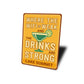 Funny Lake House Sign Weak WiFi Strong Drinks Humor