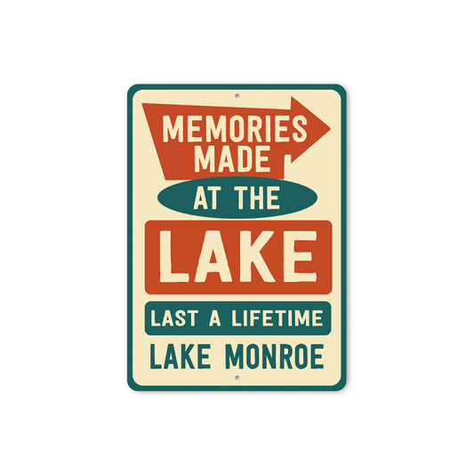 Memories Made at the Lake Metal Sign Lake Monroe Decor