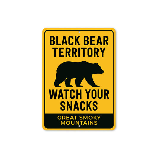 Black Bear Territory Sign Great Smoky Mountains Humor