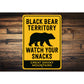 Black Bear Territory Sign Great Smoky Mountains Humor