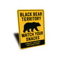 Black Bear Territory Sign Great Smoky Mountains Humor