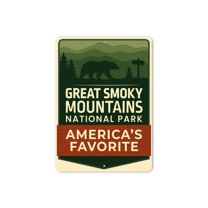 Great Smoky Mountains Sign America's Favorite Park