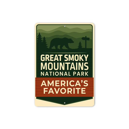 Great Smoky Mountains Sign America's Favorite Park