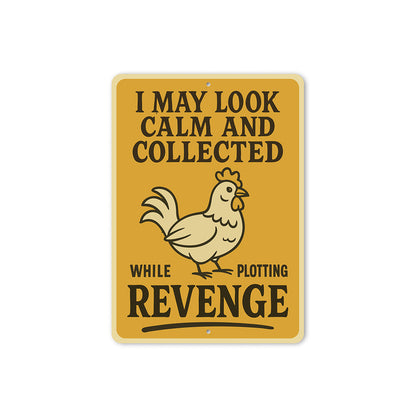 Plotting Revenge Aluminum Sign Funny Sarcastic Wall Decor