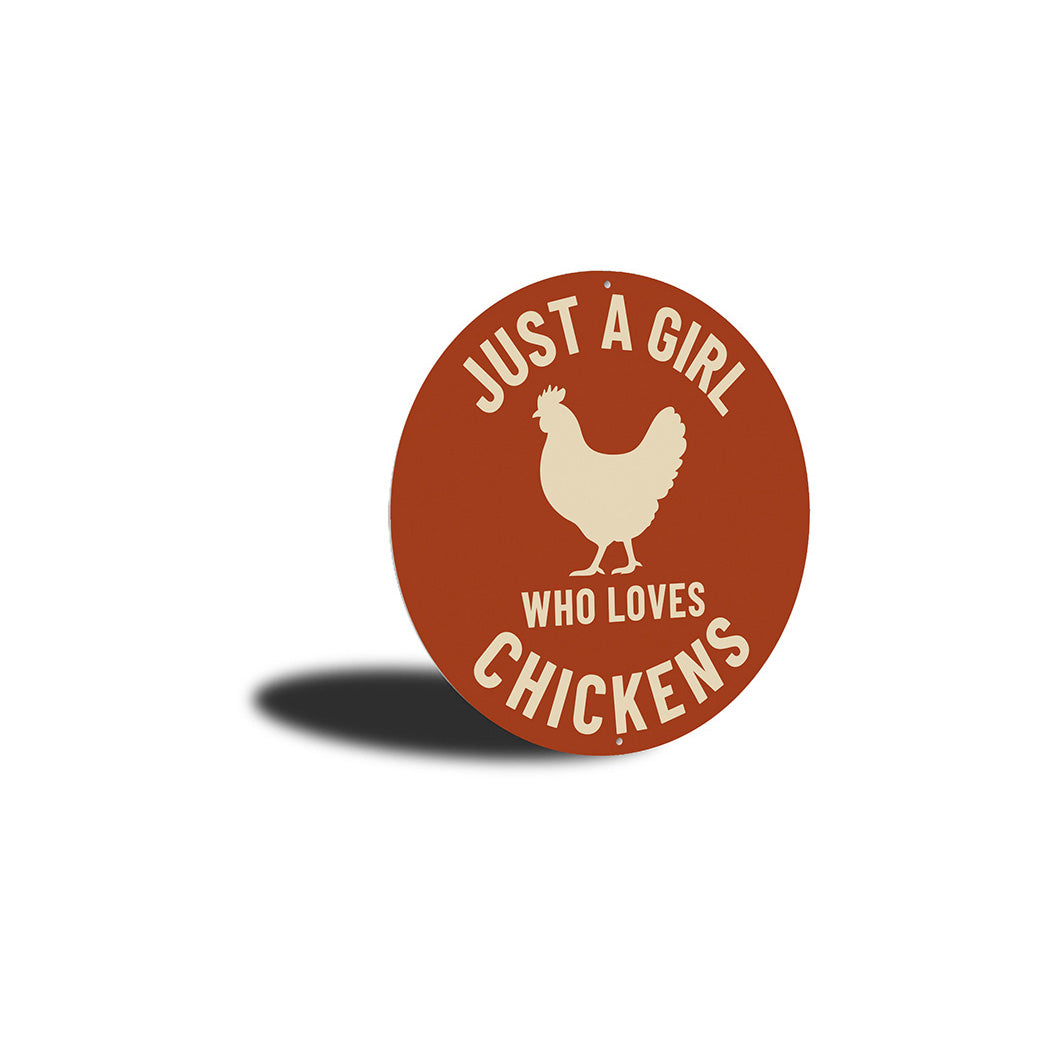 Chicken Lover Sign Just a Girl Who Loves Chickens Wall Art