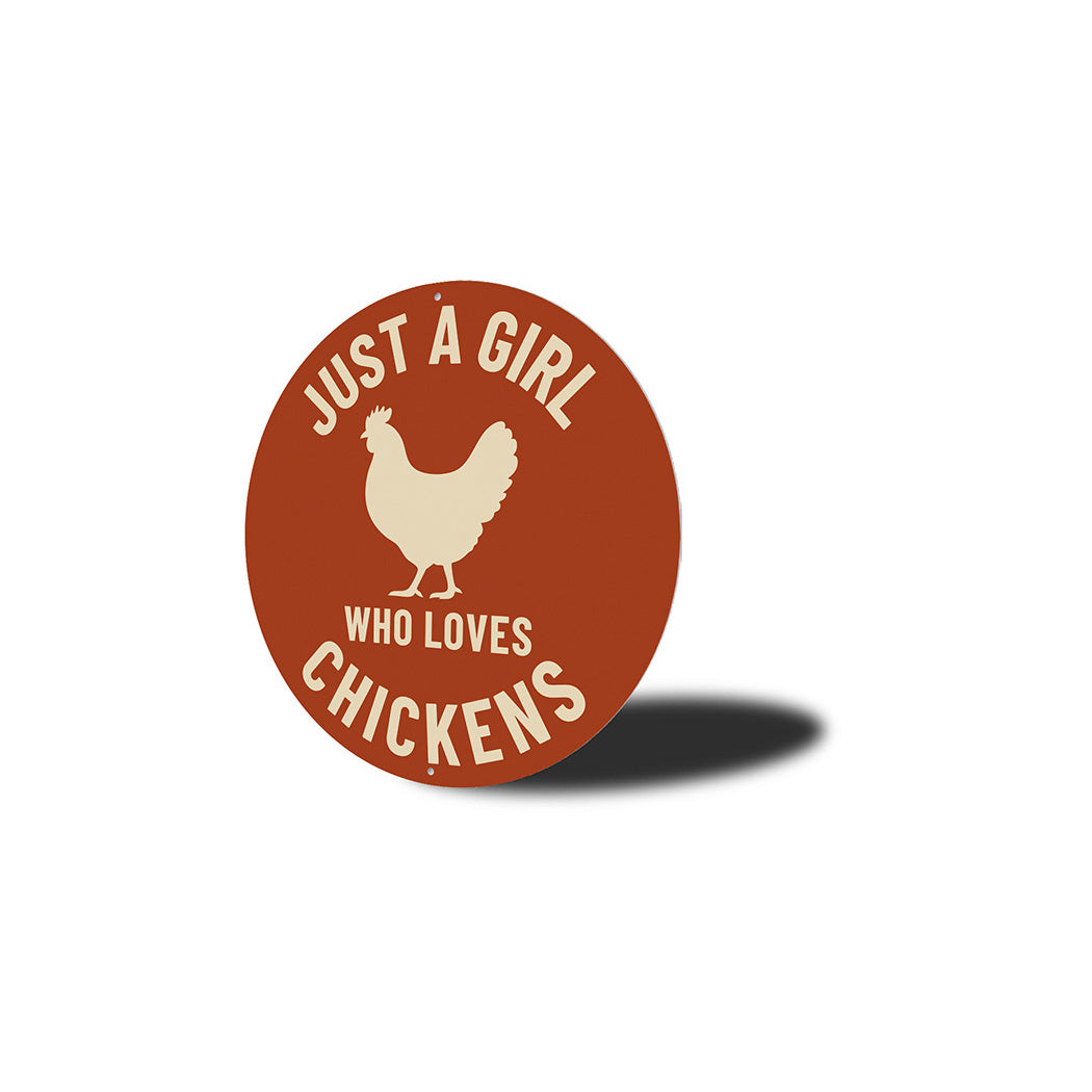 Chicken Lover Sign Just a Girl Who Loves Chickens Wall Art