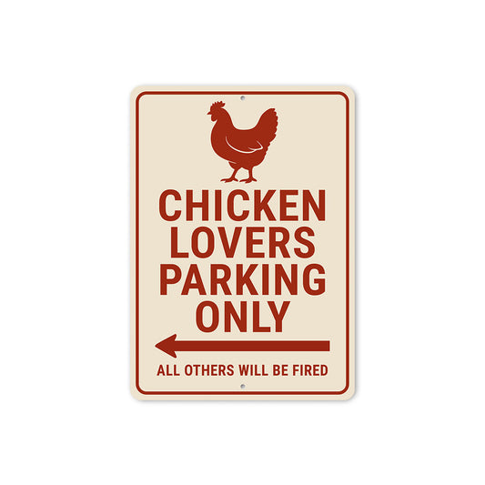 Chicken Lovers Parking Only Sign Funny Farmhouse Decor