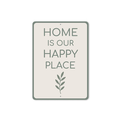 Home Is Our Happy Place Metal Sign Heartwarming Wall Decor