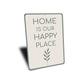 Home Is Our Happy Place Metal Sign Heartwarming Wall Decor
