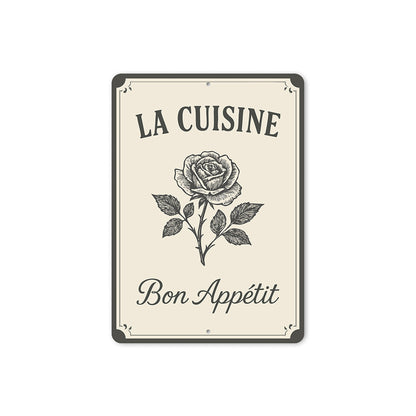 La Cuisine Bon Appétit Aluminum Sign French Kitchen Decor