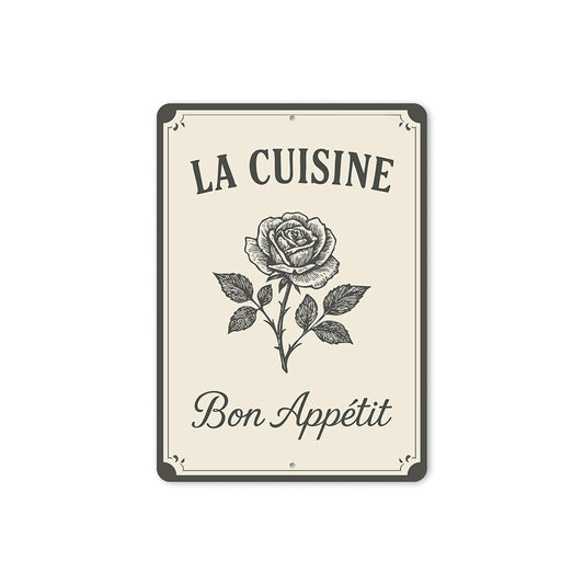 La Cuisine Bon Appétit Aluminum Sign French Kitchen Decor