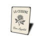 La Cuisine Bon Appétit Aluminum Sign French Kitchen Decor