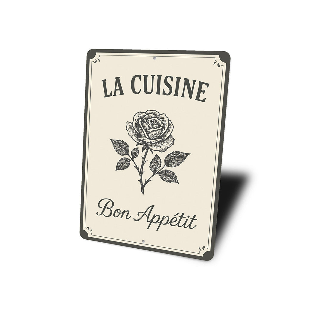 La Cuisine Bon Appétit Aluminum Sign French Kitchen Decor