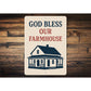 God Bless Our Farmhouse Aluminum Sign Rustic Home Decor
