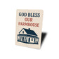 God Bless Our Farmhouse Aluminum Sign Rustic Home Decor