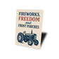 Fireworks Freedom Front Porches Metal Sign Patriotic Decor