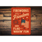 Fireworks Freedom & Flag-Wavin' Fun Metal Patriotic Decor