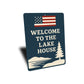 Welcome to the Lake House Metal Sign Rustic Lakeside Decor